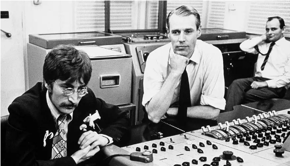 George Martin in the Studio with John Lennon. Original source: www.sfcv.org/articles/feature/george-martin-his-own-write.